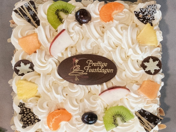 Kerst slagroomtaart 12 personen